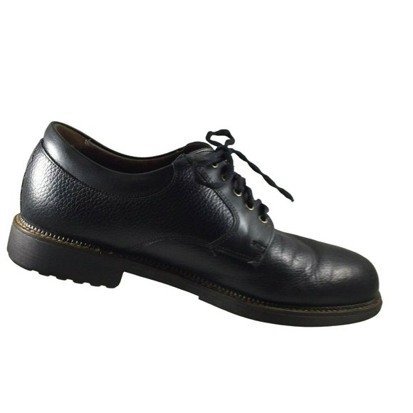 Neil M Shoes Mens 9.5 EEE Black Leather Derby Oxford Dress Casual Extra Wide - Picture 10 of 12